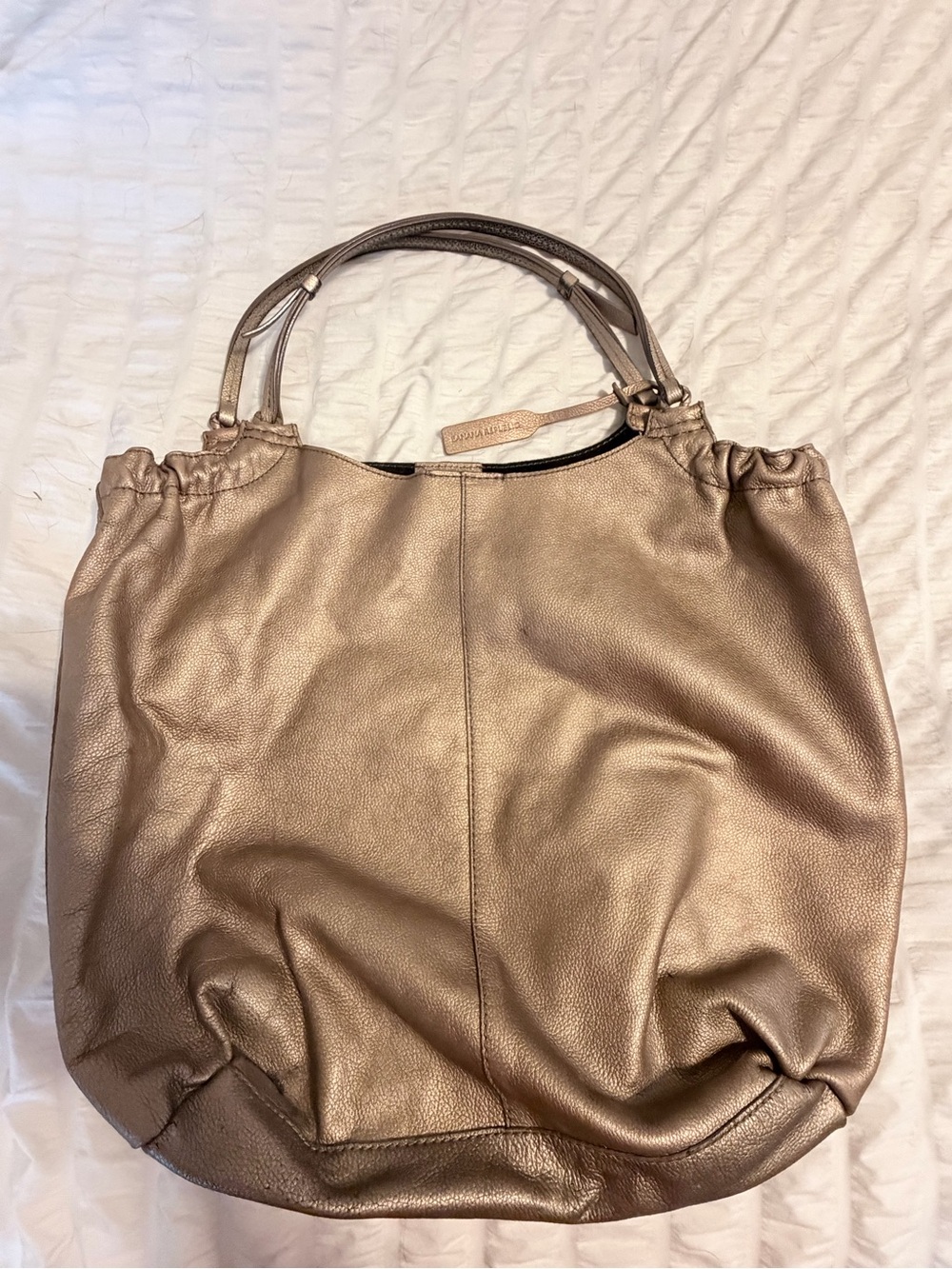 Banana Republic Metallic Bronze Leather Tote